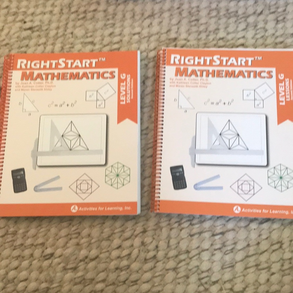 RightStart Mathematics Level G Lessons and solutions books